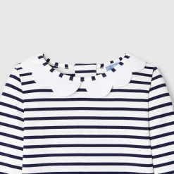 Maillot De Bain|Accessoires-Jacadi T-shirt de protection UV UPF 40+ et culotte de bain bébé fille - MARINE/BLANC