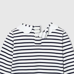 Maillot De Bain|Accessoires-Jacadi T-shirt de protection UV UPF 40+ et culotte de bain bébé fille - MARINE/BLANC