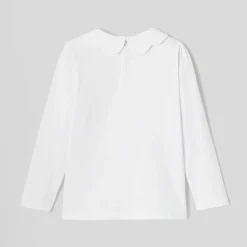 T-Shirt, Polo Et Sous-Pull-Jacadi T-shirt enfant fille à col festonné - blanc BLANC JACADI
