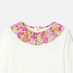 T-Shirt, Polo Et Sous-Pull-Jacadi T-shirt enfant fille à collerette - blanc doux BLANC DOUX JACADI