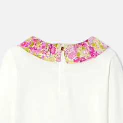 T-Shirt, Polo Et Sous-Pull-Jacadi T-shirt enfant fille à collerette - blanc doux BLANC DOUX JACADI