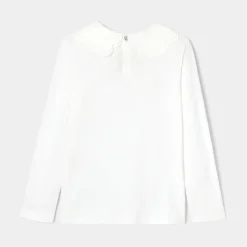 T-Shirt, Polo Et Sous-Pull-Jacadi T-shirt enfant fille à double col - blanc BLANC JACADI