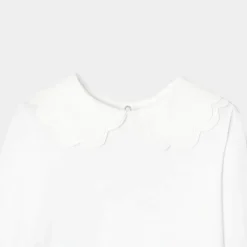 T-Shirt, Polo Et Sous-Pull-Jacadi T-shirt enfant fille à double col - blanc BLANC JACADI