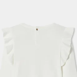 T-Shirt, Polo Et Sous-Pull-Jacadi T-shirt enfant fille manches longues - blanc doux BLANC DOUX JACADI