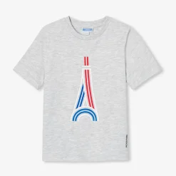 T-Shirt, Polo Et Sous-Pull-Jacadi T-shirt imprimé enfant garçon - gris chine clair GRIS CHINE CLAIR JACADI