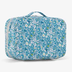 Sac À Langer, Trousse De Toilette|Sac À Langer Et Trousses De Toilette-Jacadi Valise en tissu Liberty - lore BLEU/MULTICO