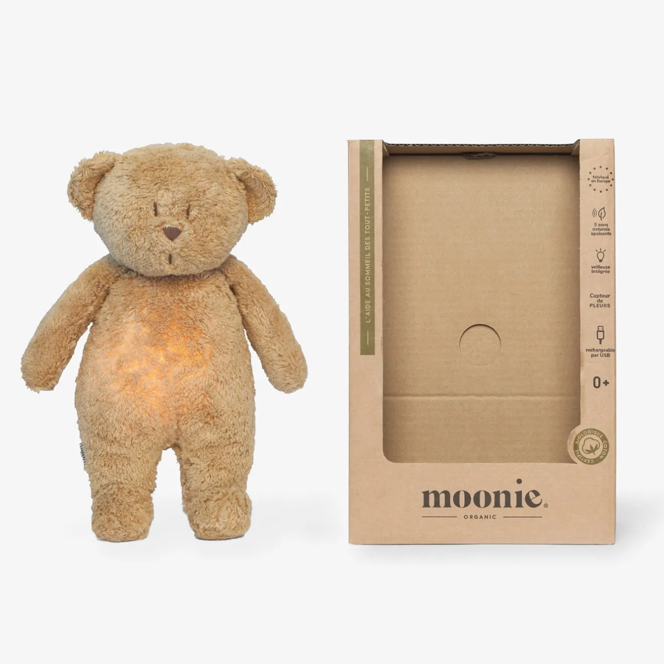 Doudou, Peluche|Eveil, Doudou Et Peluche-Jacadi Veilleuse ourson Moonie bruits blancs MIEL