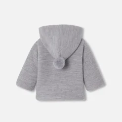 Manteaux, Vestes Et Combi Pilote|Manteaux, Vestes Et Combi Pilote-Jacadi Veste burnous en tricot bébé - gris chine clair GRIS CHINE CLAIR JACADI