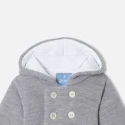 Manteaux, Vestes Et Combi Pilote|Manteaux, Vestes Et Combi Pilote-Jacadi Veste burnous en tricot bébé - gris chine clair GRIS CHINE CLAIR JACADI