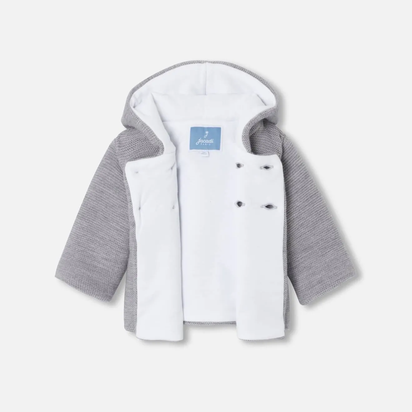 Manteaux, Vestes Et Combi Pilote|Manteaux, Vestes Et Combi Pilote-Jacadi Veste burnous en tricot bébé - gris chine clair GRIS CHINE CLAIR JACADI